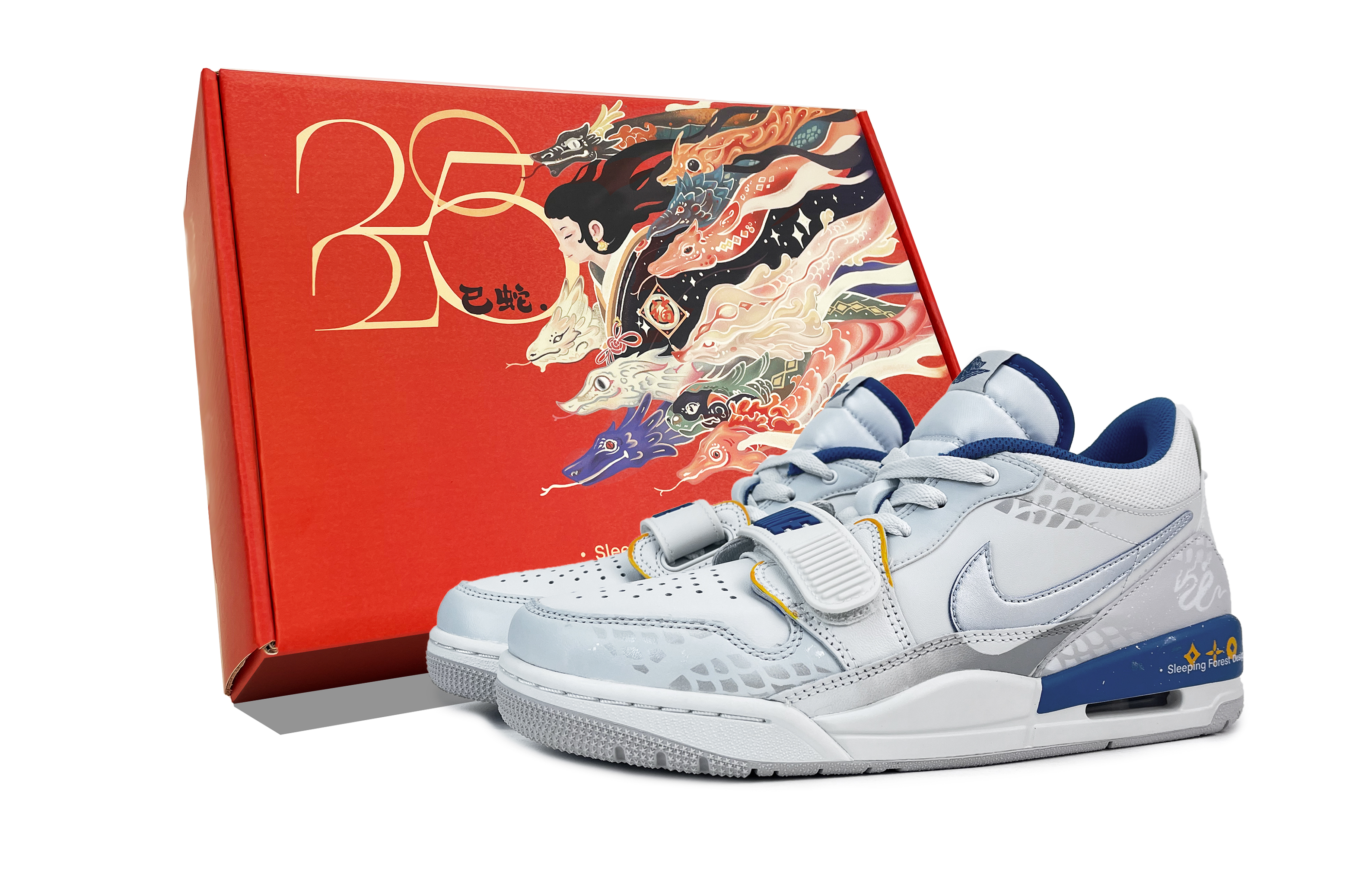 

Jordan Баскетбольные кроссовки Legacy 312 с низким верхом, амортизирующие, противоскользящие и износостойкие, мужские, синие, белые