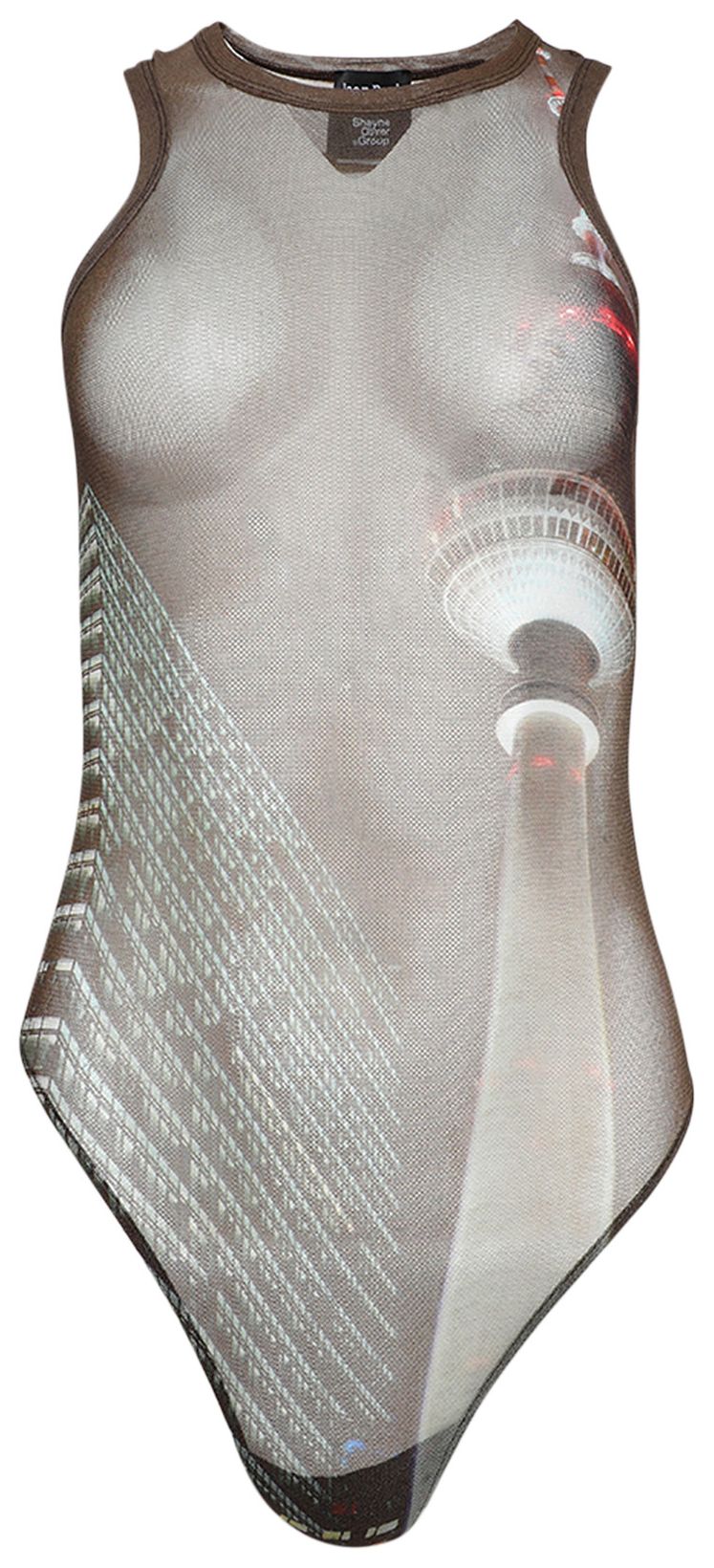 

Джинсы Jean Paul Gaultier City Mesh Bodysuit 'Brown/Green/Blue/Red', коричневый