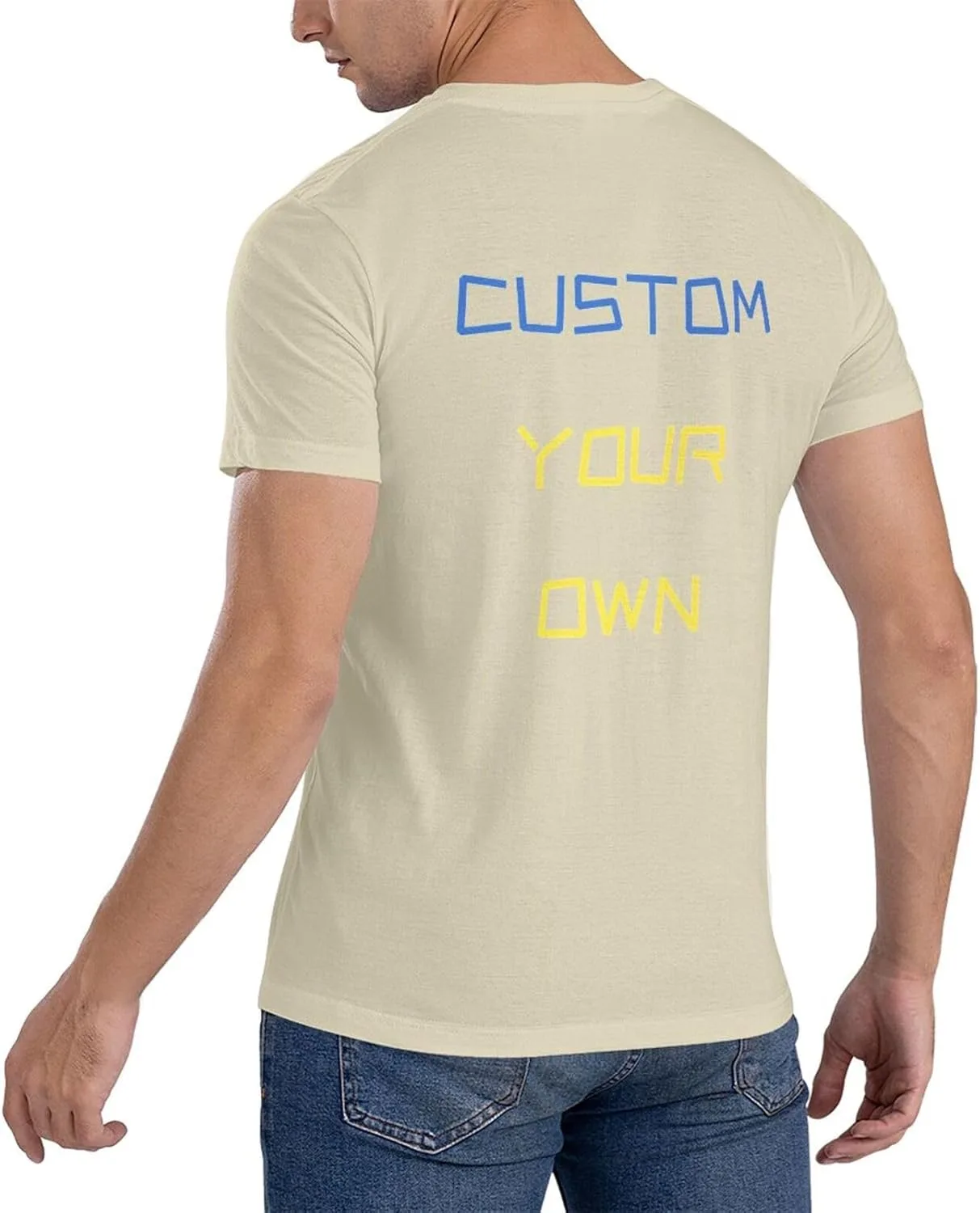 Футболка Customized с принтом спереди и сзади, Cotton, с фото и текстом — фото 2