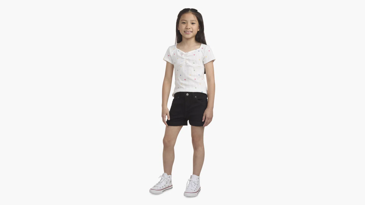 Шорты для девочек 4-6 лет Levi's, Black