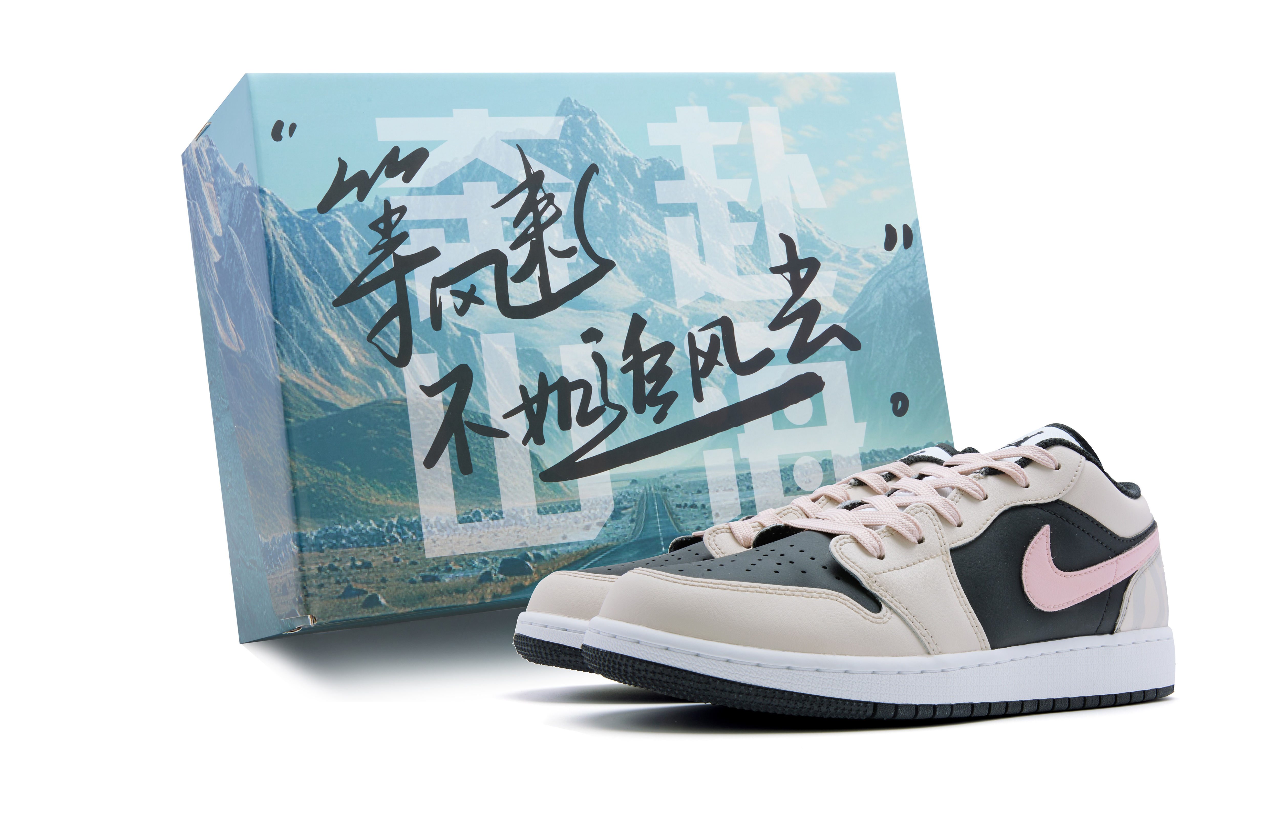

Jordan Баскетбольные кроссовки Air 1 Cushioning с низким верхом, износостойкие, мужские, цвет: черный, розовый, желтый