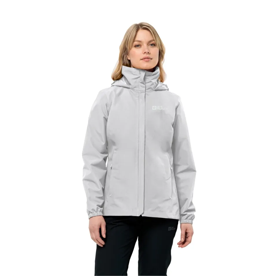 

Функциональная куртка Jack Wolfskin "STORMY POINT 2L JKT W", с капюшоном, со складным капюшоном, серый