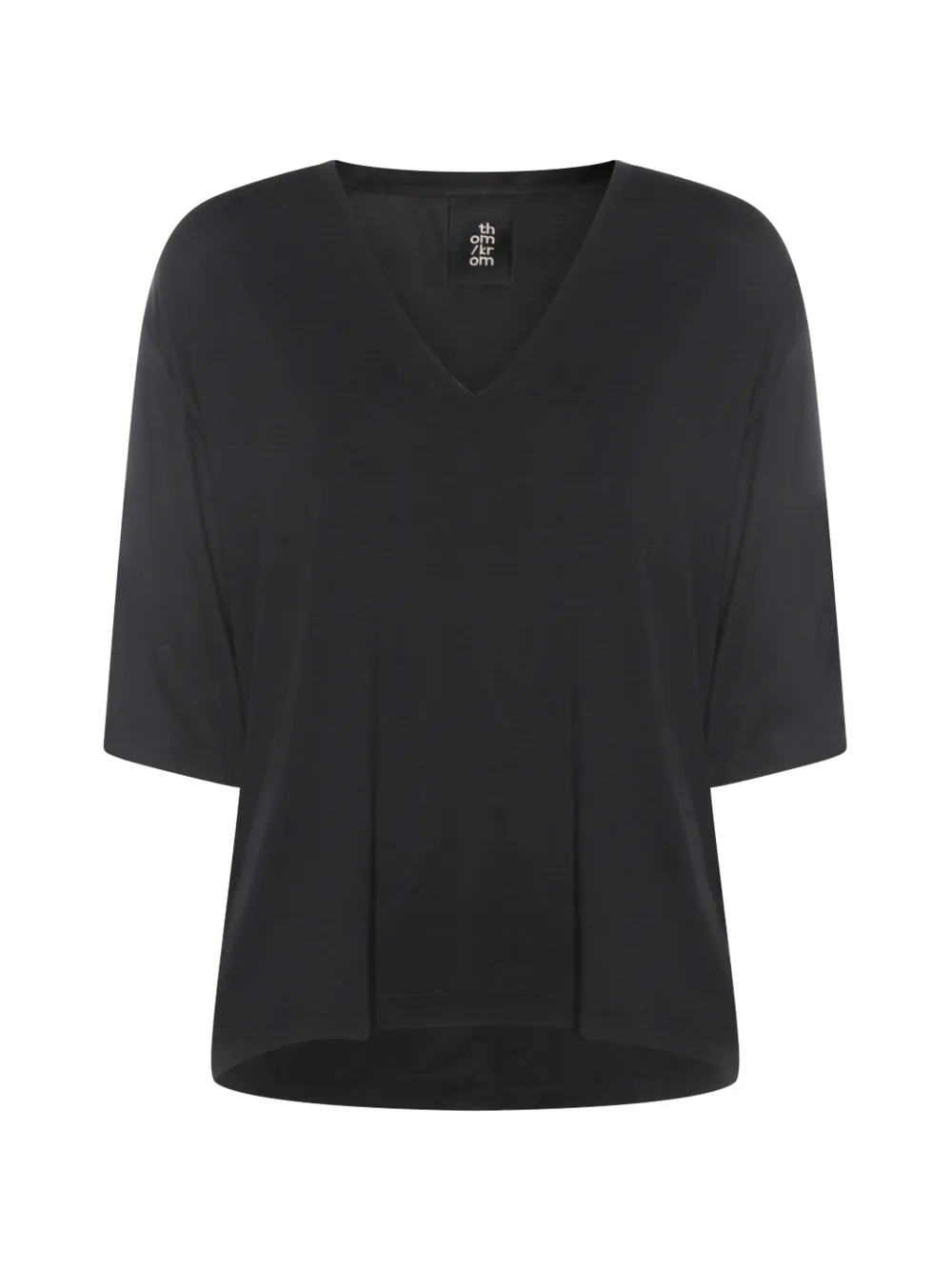 

Блузка с V-образным вырезом Thom Krom, черный