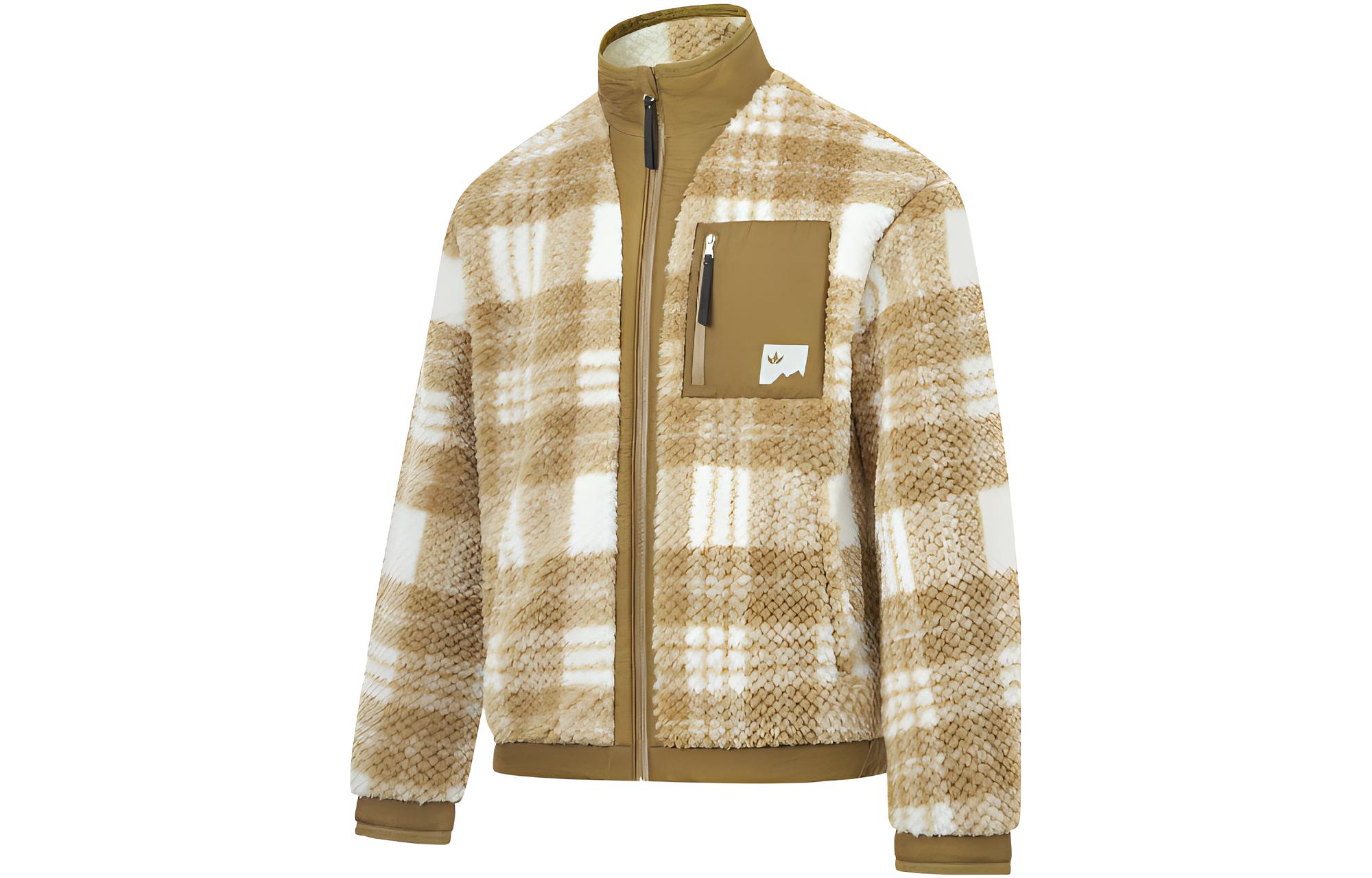 

LiNing Куртка мужская клетчатая, Seed Ketone Umber Ecru Plaid