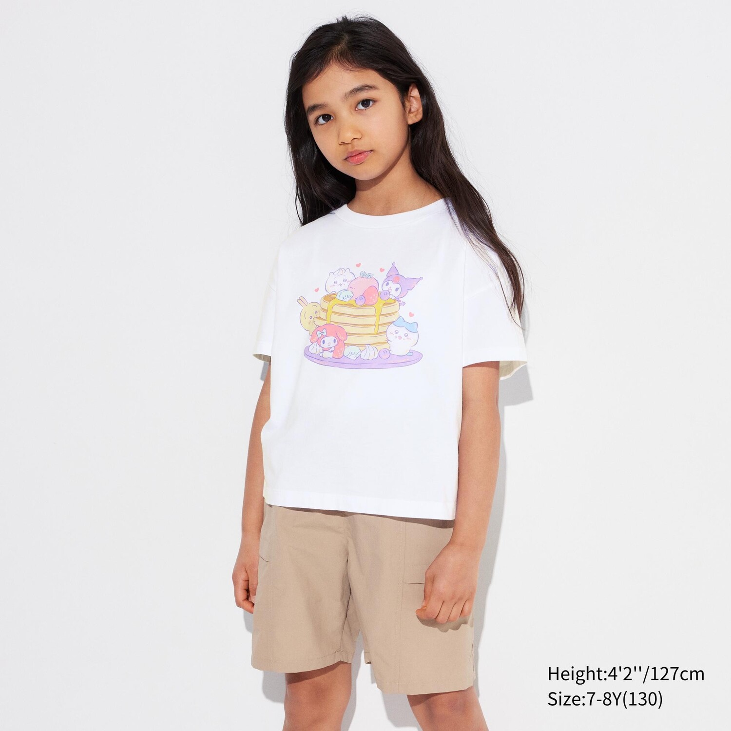 Детская футболка Chiikawa X Sanrio с рисунком UT UNIQLO, белый — фото 3