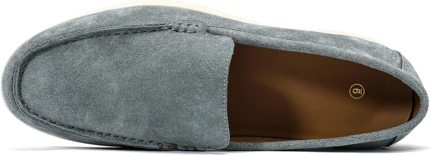 Allthemen Herren-Slipper из Wildleder, zum Reinschlüpfen, lässig, bequem, Пенни-лоферы для Herren, Grau — фото 2