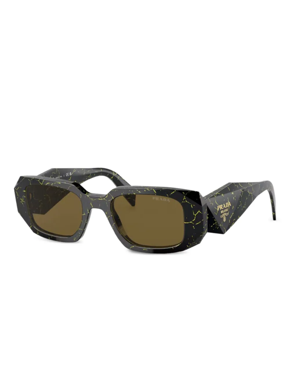 

Солнцезащитные очки в квадратной оправе Prada Eyewear, черный