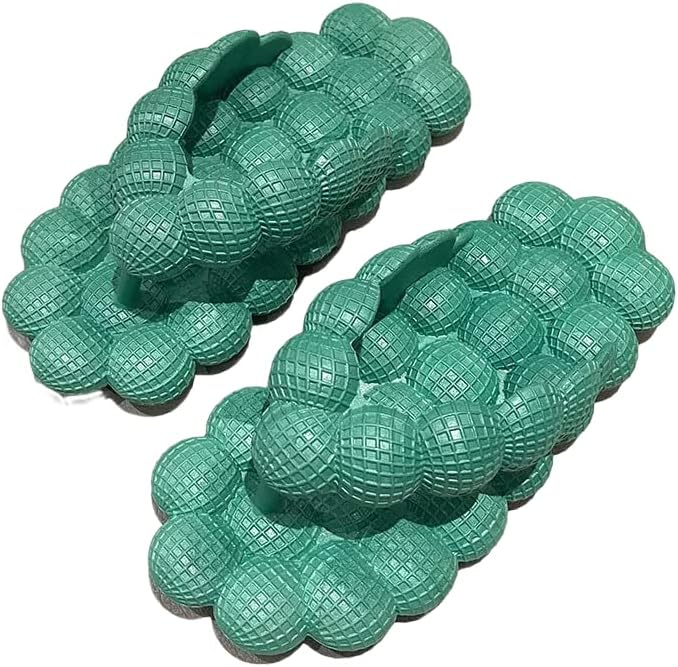 

Восточные тапочки-слипоны Bajia Bubble с забавным массажным эффектом и ароматом личи для женщин и мужчин, унисекс, для дома и улицы, мягкие, с нескользящей подошвой и ремешком на пятке East Bajia, зеленый