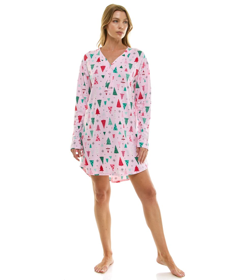 

Женская ночная рубашка с длинными рукавами и V-образным вырезом, с принтом Roudelain, Crafted Trees