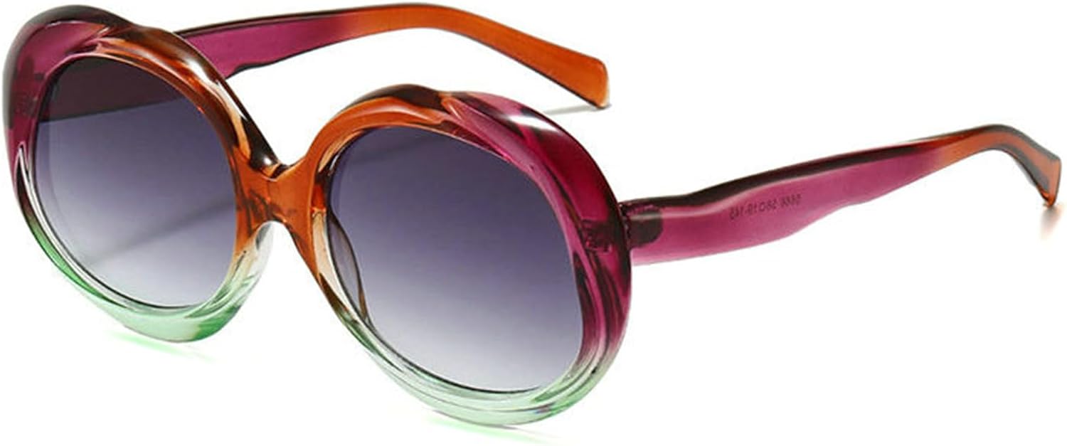 

Willochra — большие круглые солнцезащитные очки для женщин, милые овальные солнцезащитные очки в толстой оправе, стильный ретро-стиль Y2K, модные солнцезащитные очки, C5