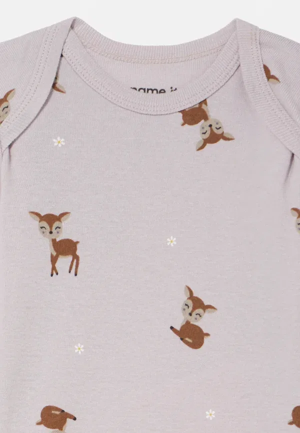 Боди Name It Nbfbody deer 3 pack, сиреневый — фото 4