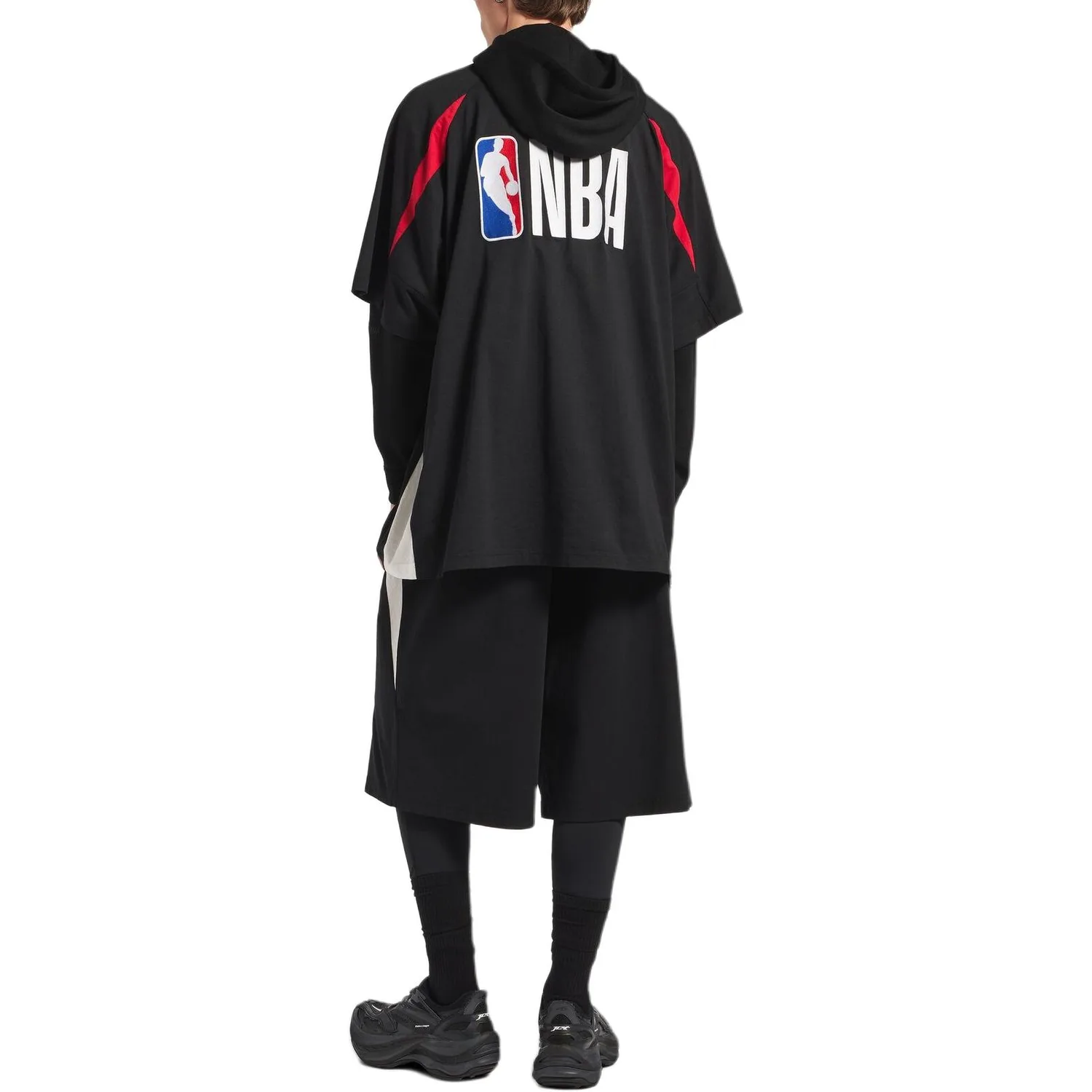 NBA Casual Shorts Loose Fit мужские Balenciaga, черный — фото 4