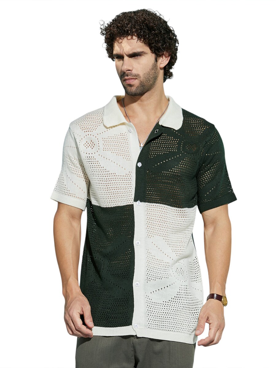 

Рубашка на пуговицах классического кроя Campus Sutra Skyla, белый