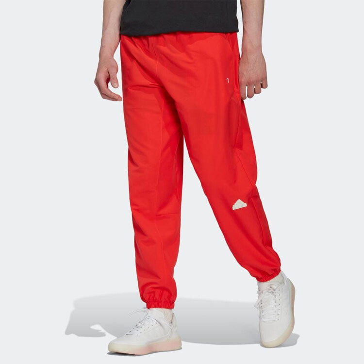 Трикотажные спортивные штаны мужские красные Adidas, красный — фото 2