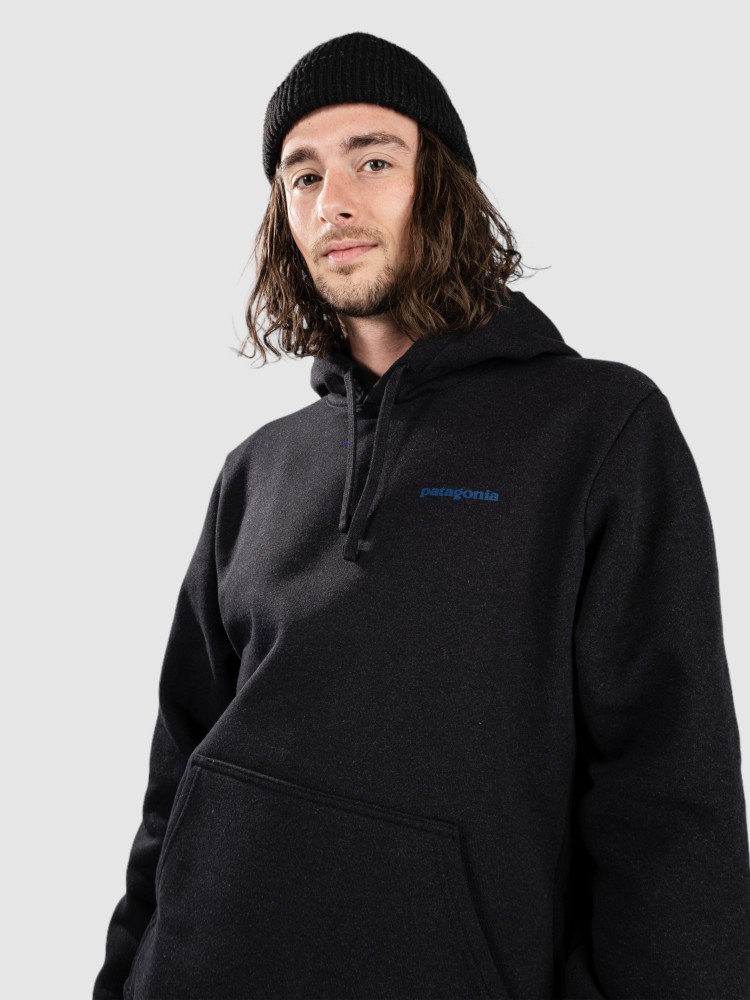 Худи Patagonia Boardshort Logo Uprisal Hoodie, ink black — фото 3