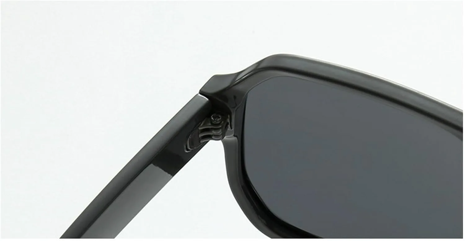 

Ретро поляризованные квадратные солнцезащитные очки для женщин и мужчин, увеличенные, с двойной перемычкой, в стиле «пилот», защита от ультрафиолета UV400 mincl, C4