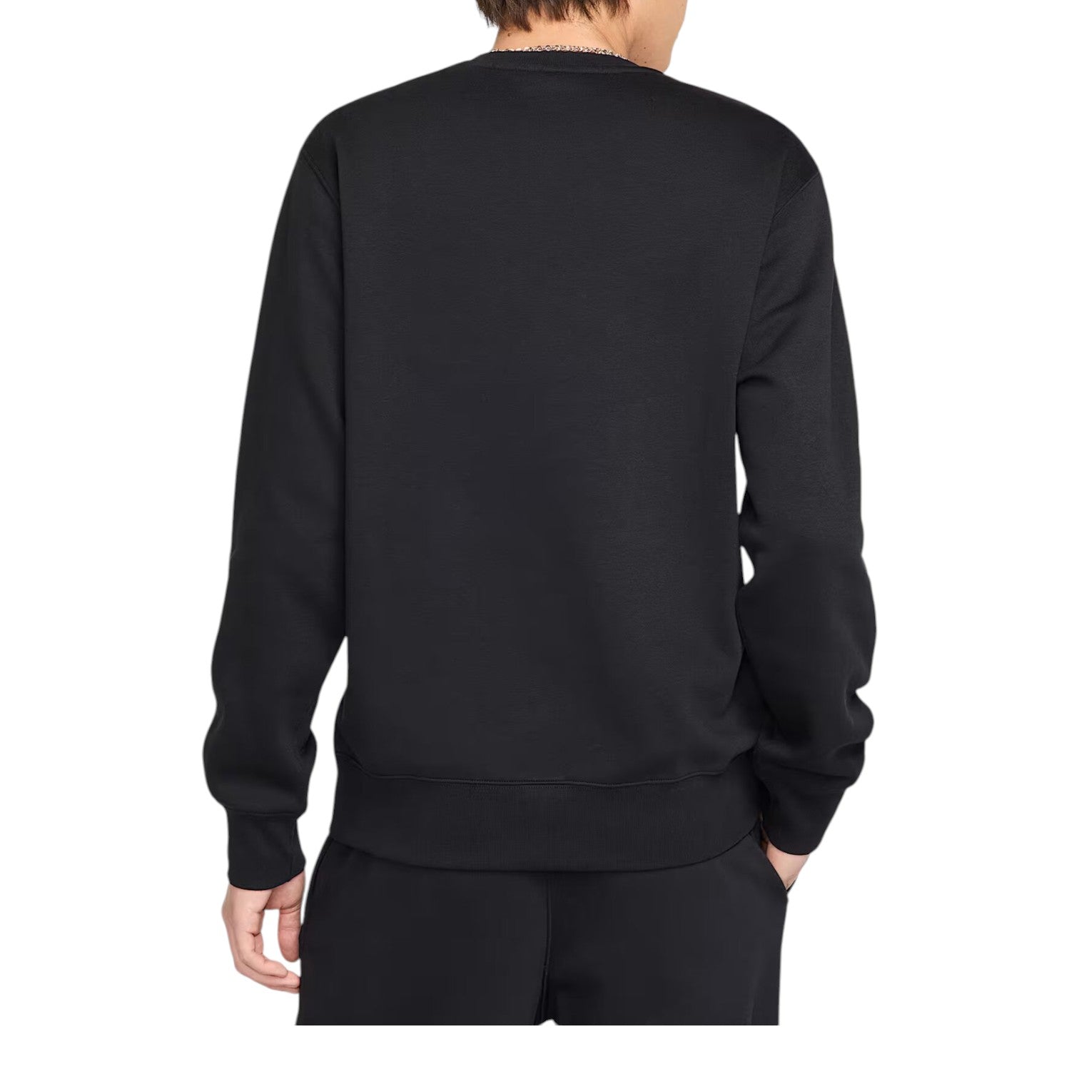 Свитшот Nike Club Fleece Crew, черный/белый — фото 2
