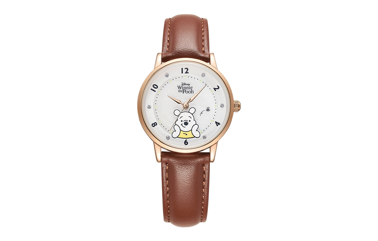 

Disney Часы Winnie The Pooh Series Quartz Movement Leather Watch Bands Watch Unisex White Dial