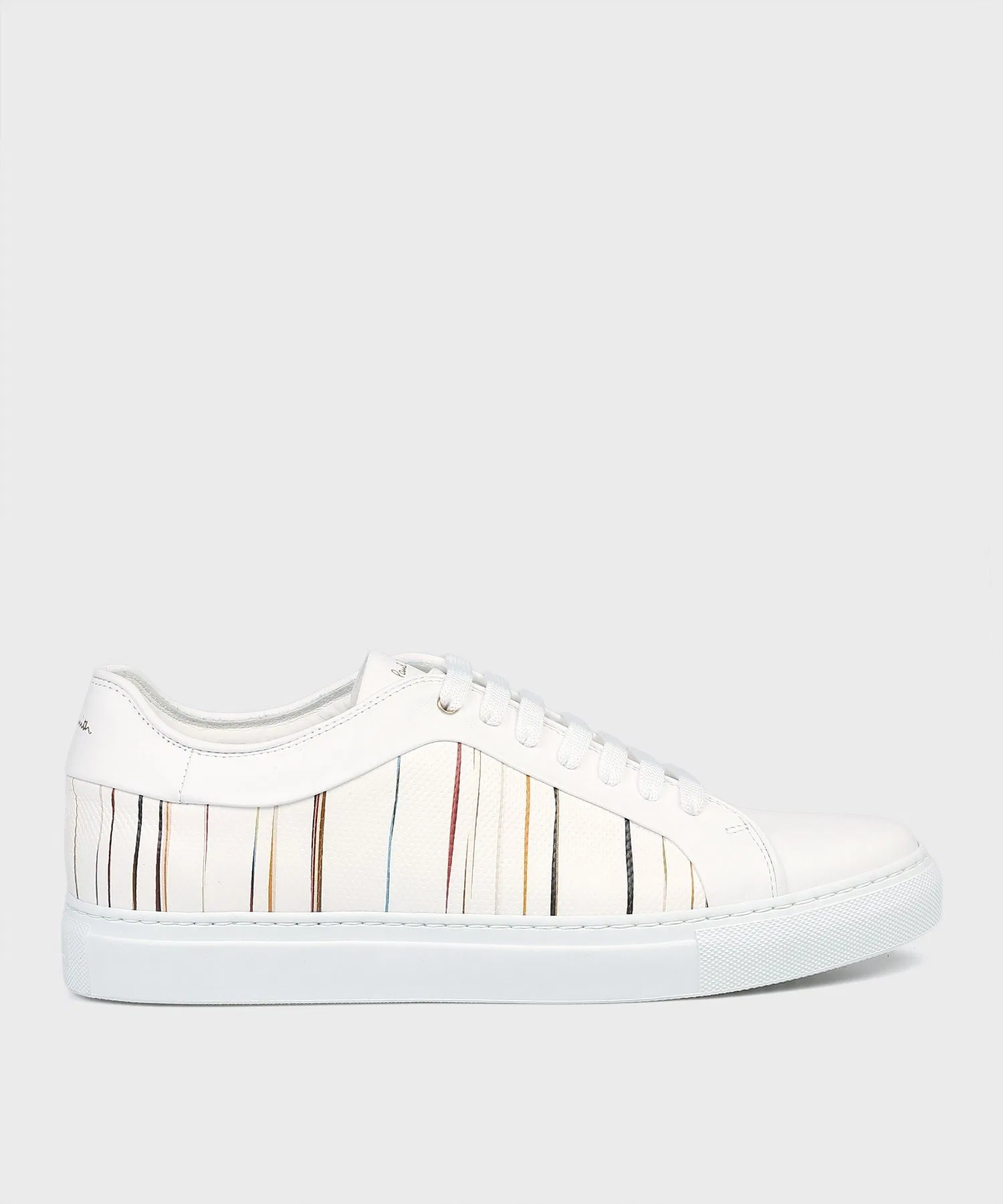 Мужские кожаные кроссовки Paul Smith Signature Pinstripe белые