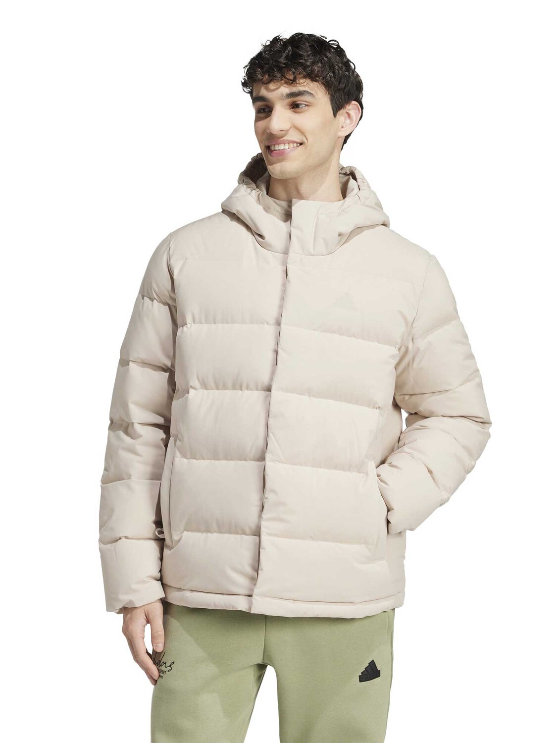 

Куртка Adidas Sportswear Helionic Hooded Down Jacket, бежевый