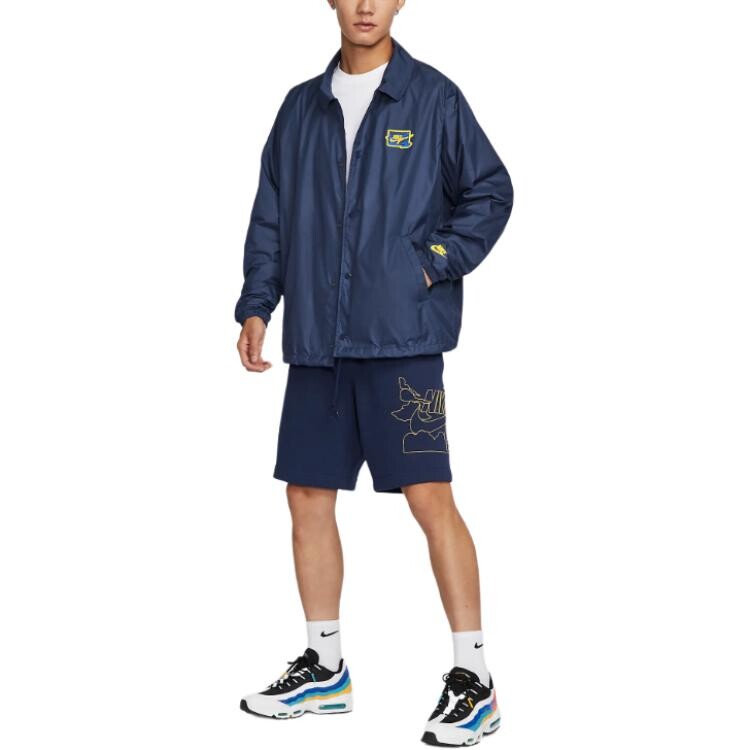 Клубная куртка мужская темно-синяя Nike, темно-синий — фото 3