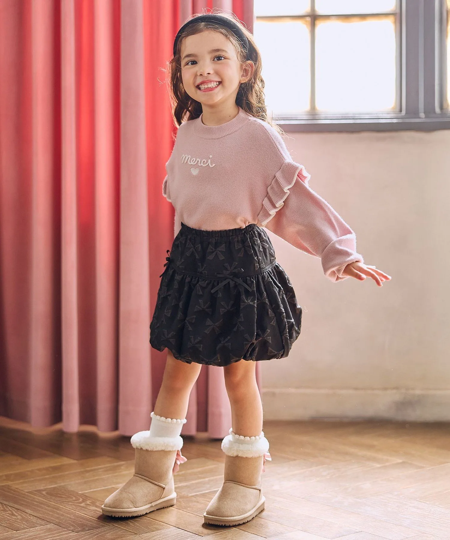 Юбка-баллон с лентами ANY KIDS, Black [005] — фото 2