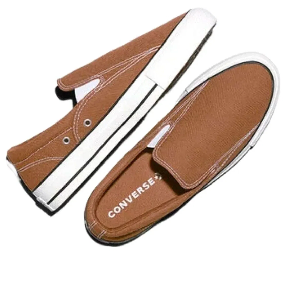 Кеды Converse Chuck Taylor All Star Malden Slip-On 'Unearthed Brown White Black' A15937F, коричневый — фото 2