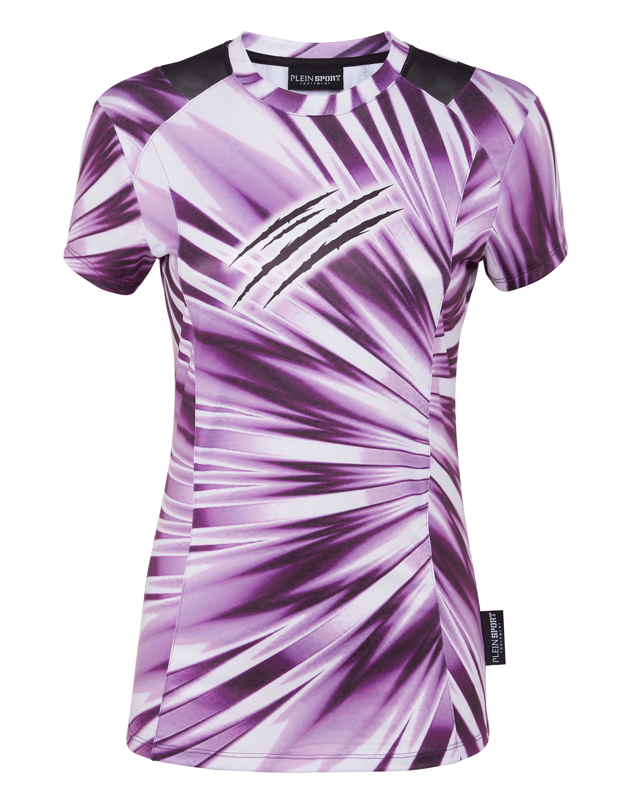 

Футболка с принтом тай-дай, круглый вырез, SS Scratch PLEIN SPORT, цвет lilac