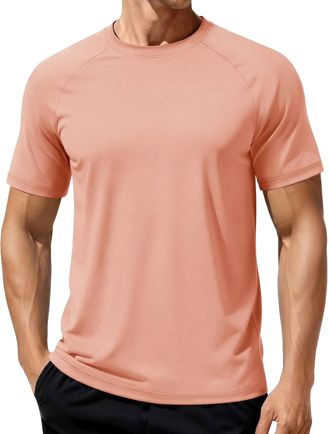 

Футболка мужская MAGCOMSEN с коротким рукавом, Dry Fit, влагоотводящая