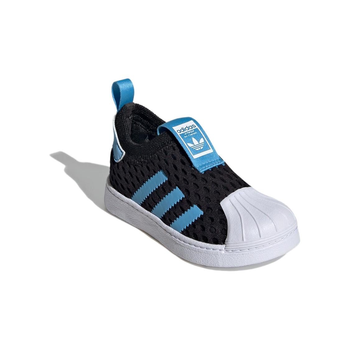 Кроссовки для малышей adidas originals Superstar Series TD, Black/Blue/White — фото 3