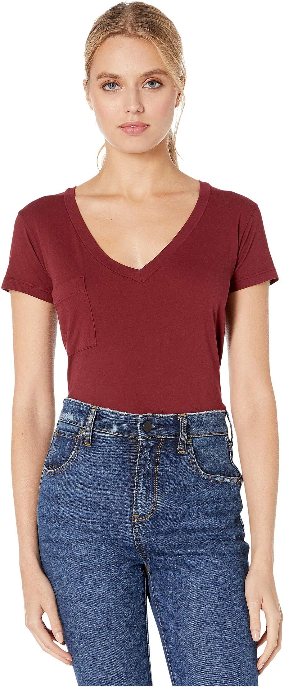 

Футболка LAmade V-Pocket Tee - Tissue Jersey, цвет Pinot Noir