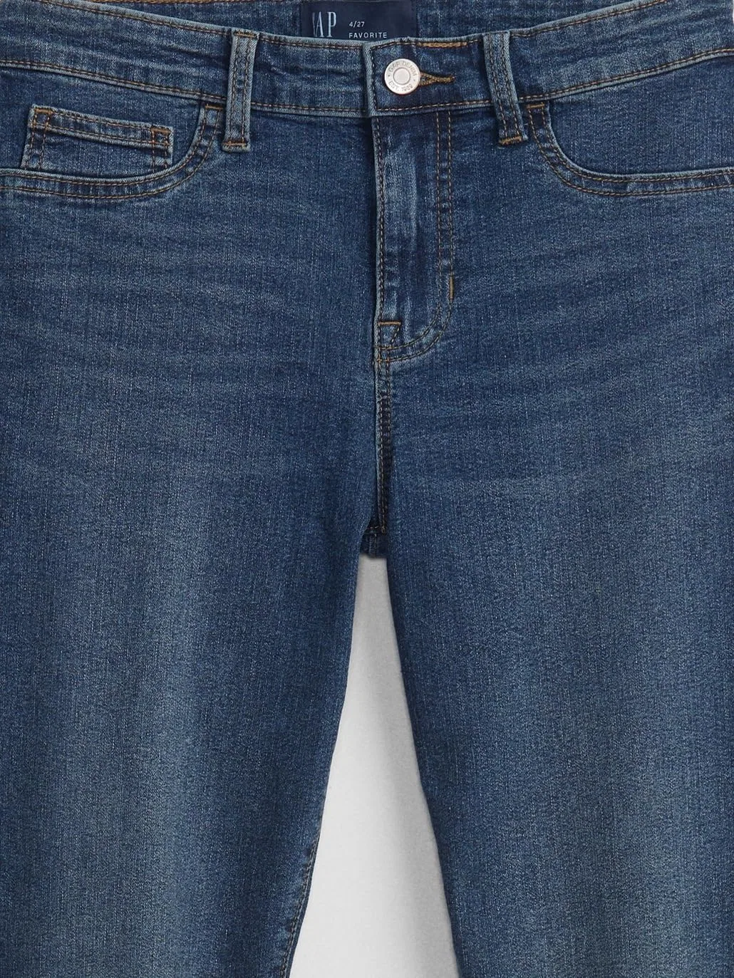 Джинсы зауженные GAP, Dark Indigo — фото 4