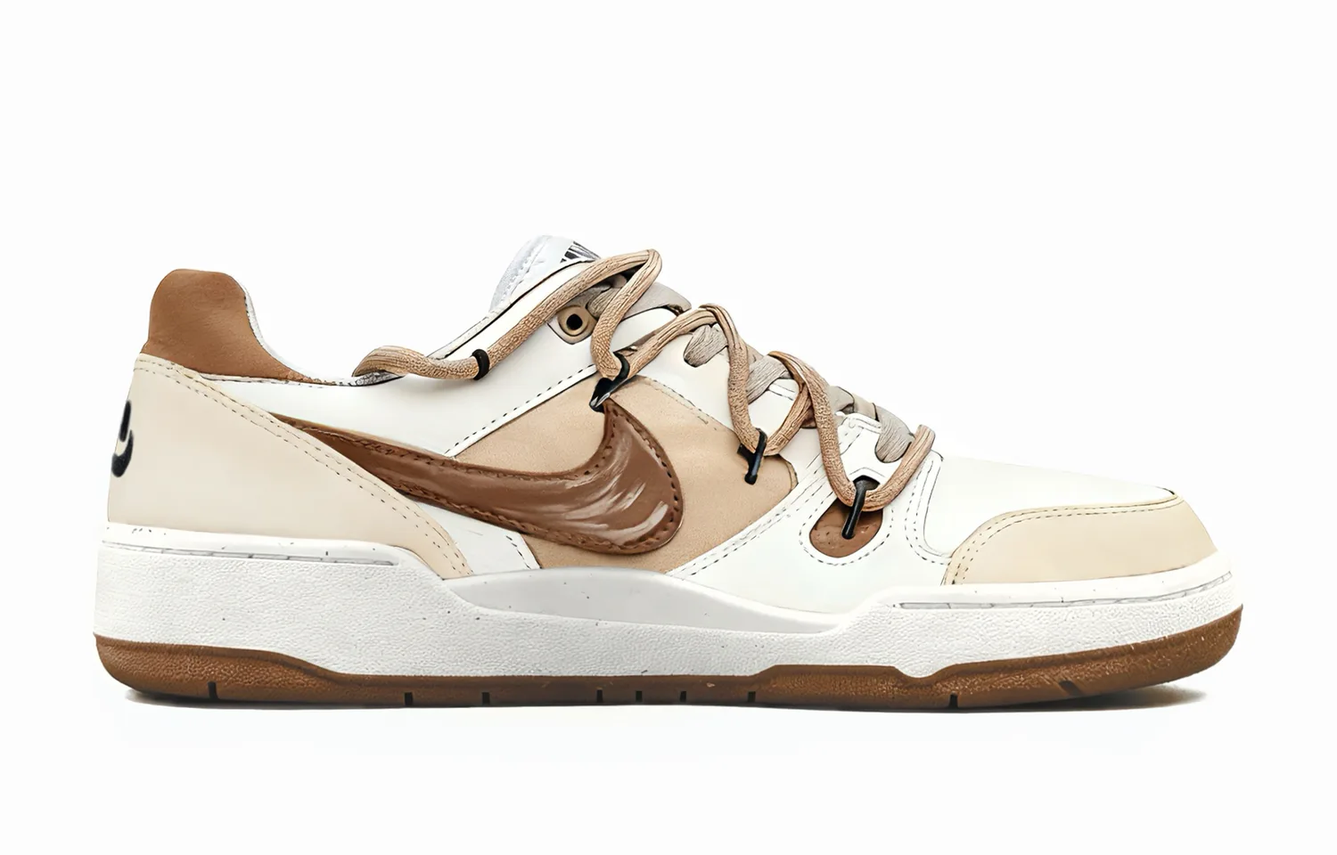 Nike Full Force Low top Skateboard Shoes Unisex White Brown — фото 4