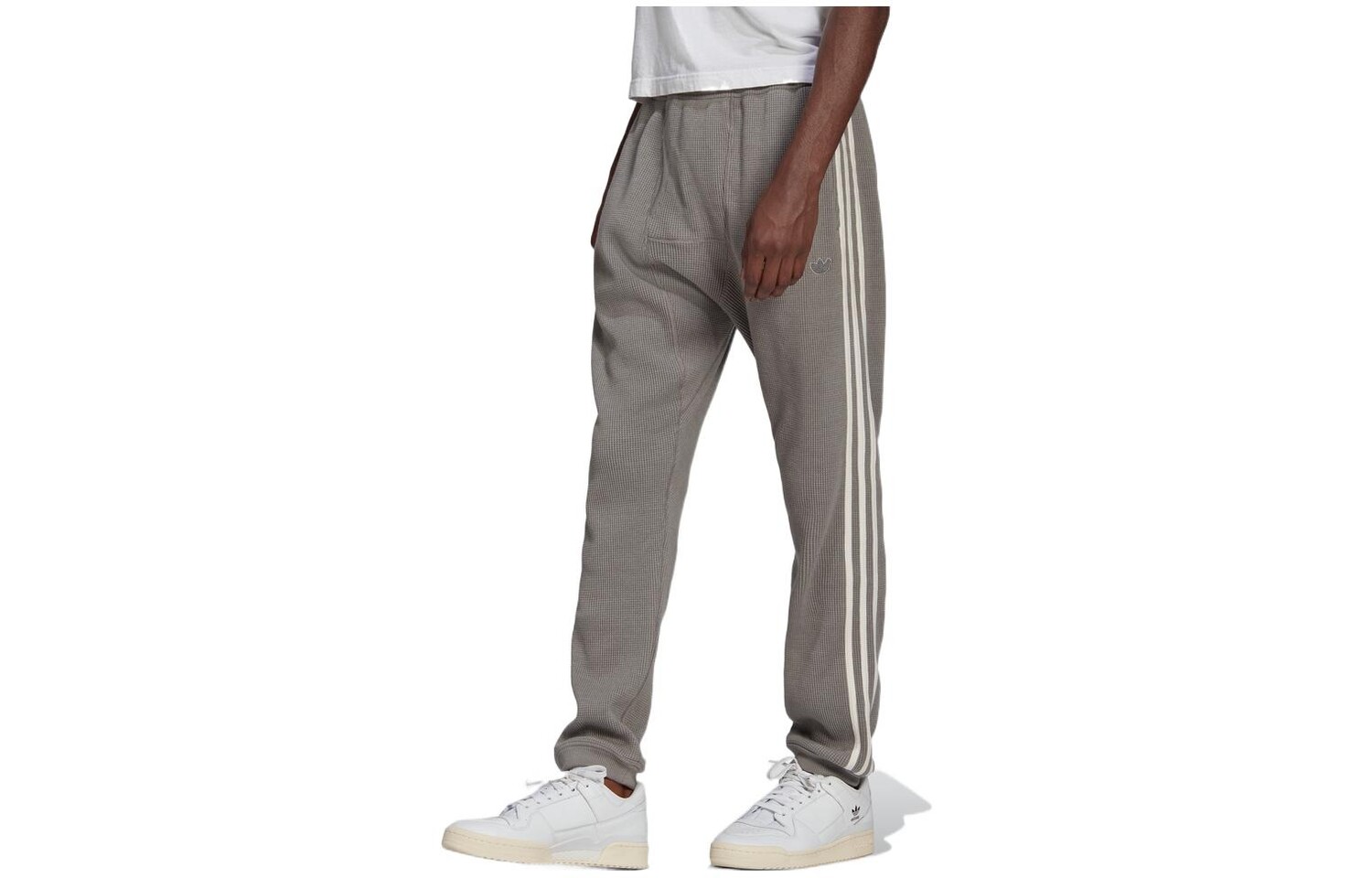 Трикотажные спортивные штаны мужские, цвет серый Adidas Originals, цвет Heather Gray — фото 2