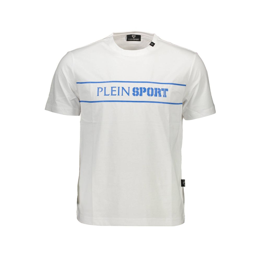 

Белая хлопковая мужская футболка Plein Sport