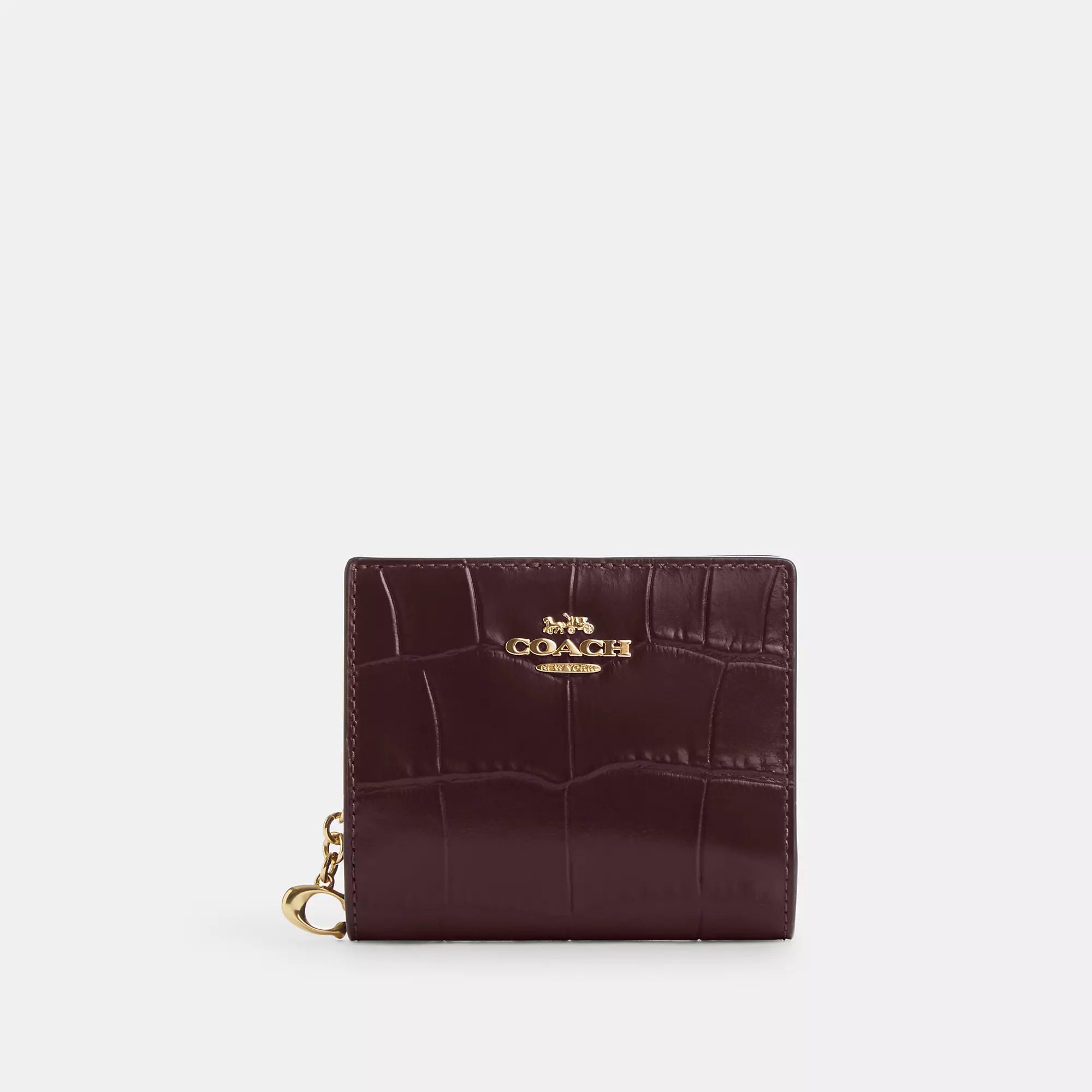 

Кошелек COACH Snap Coach Outlet, цвет gold/merlot
