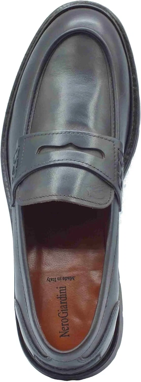 Мужские кожаные лоферы Nero Giardini I400360U Kenya, цвет кофе, кофейный — фото 3