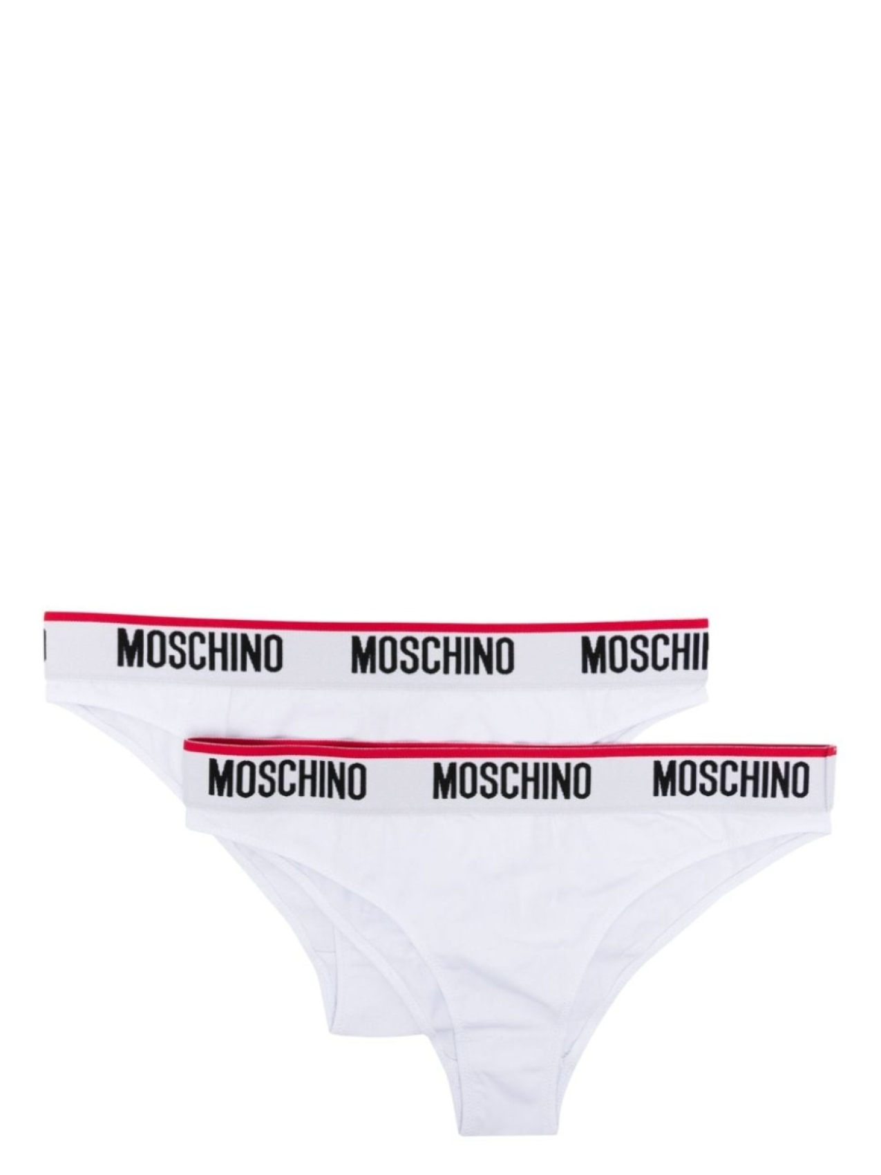 

Moschino комплект из двух трусов-брифов с логотипом, белый