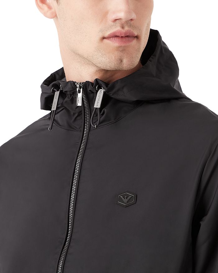 Водоотталкивающая куртка с капюшоном Essential Emporio Armani, синий — фото 4