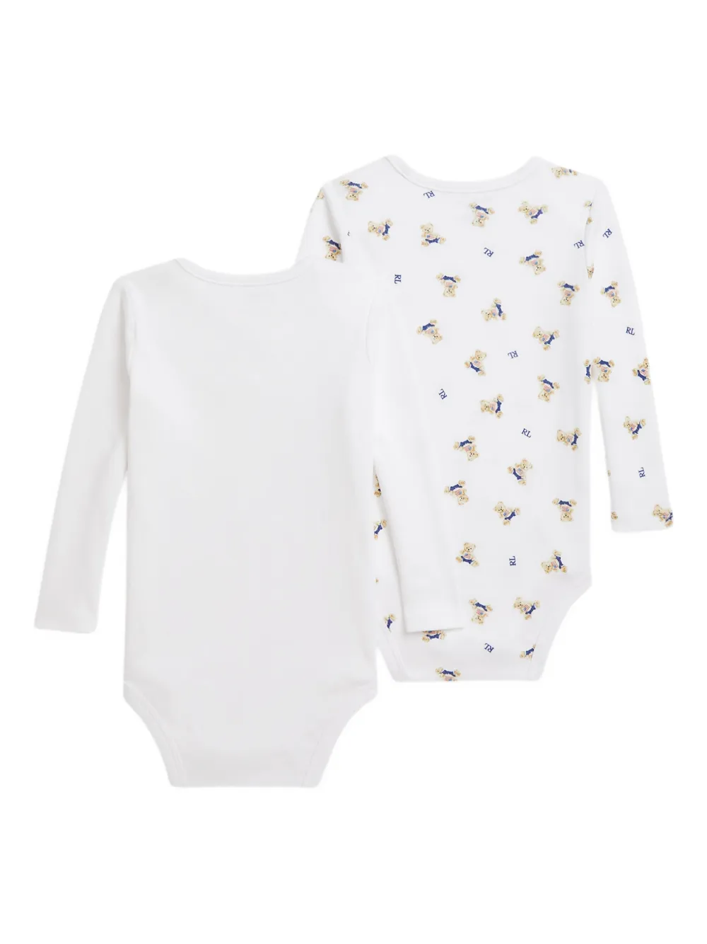 Комплект из двух боди с принтом Polo Bear POLO RALPH LAUREN KIDS, белый — фото 2