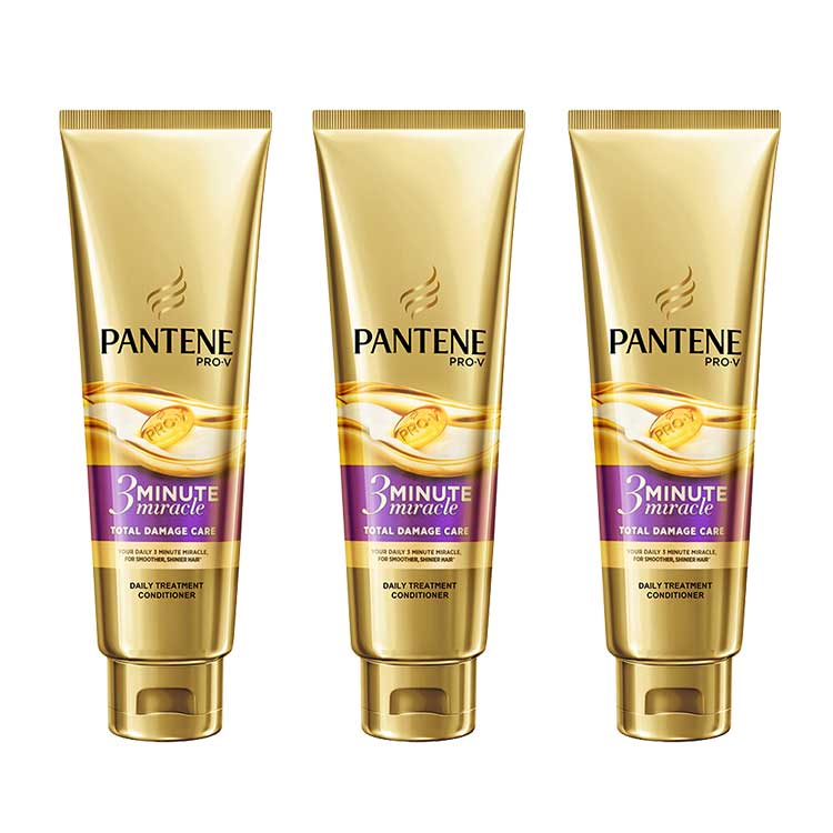 

Кондиционер для волос 3 Minute Miracle против ломкости, увлажняющий, восстанавливающий, ароматный 180мл*3 PANTENE