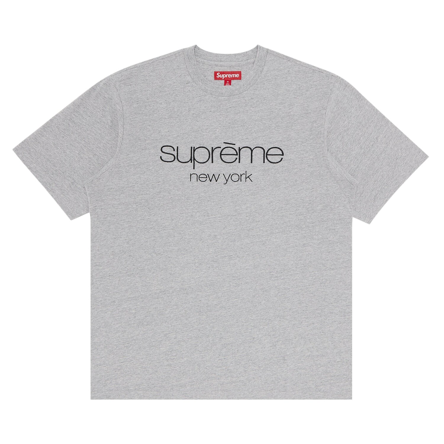 

Топ с короткими рукавами и логотипом Supreme Classic, Heather Grey