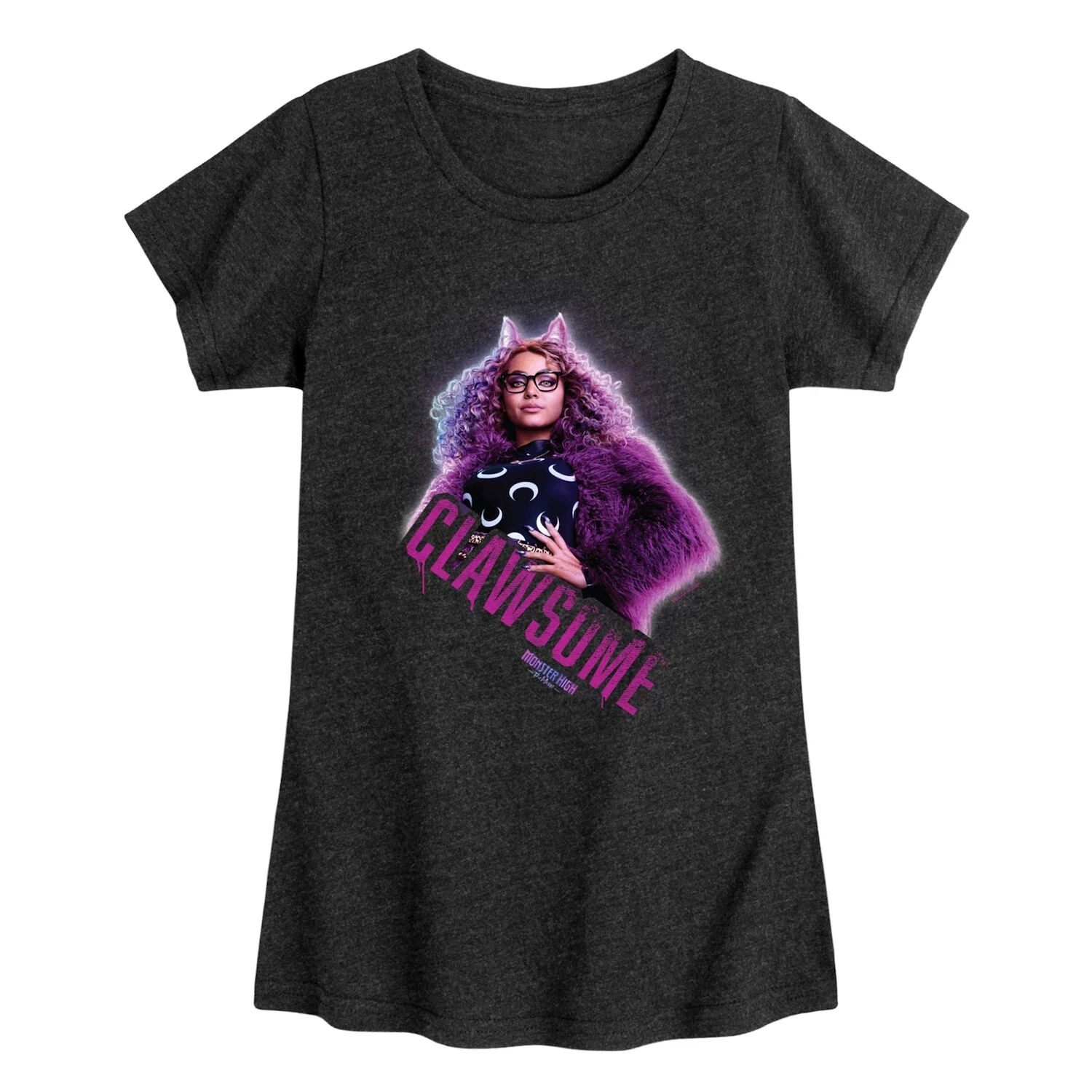 

Футболка с рисунком «Monster High: The Movie «Clawsome» для девочек 7–16 лет Licensed Character, черный