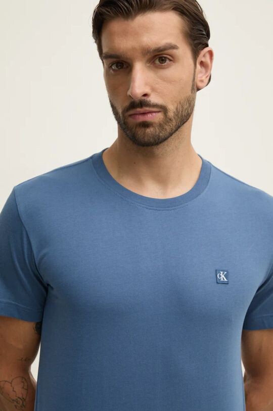 

Хлопковая футболка Calvin Klein Jeans, синий