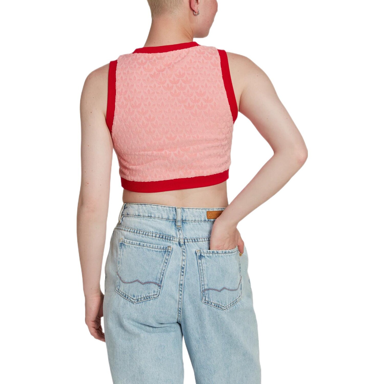 SS22 Adicolor Heritage Now Monogram Crop Top Красный Adidas — фото 4