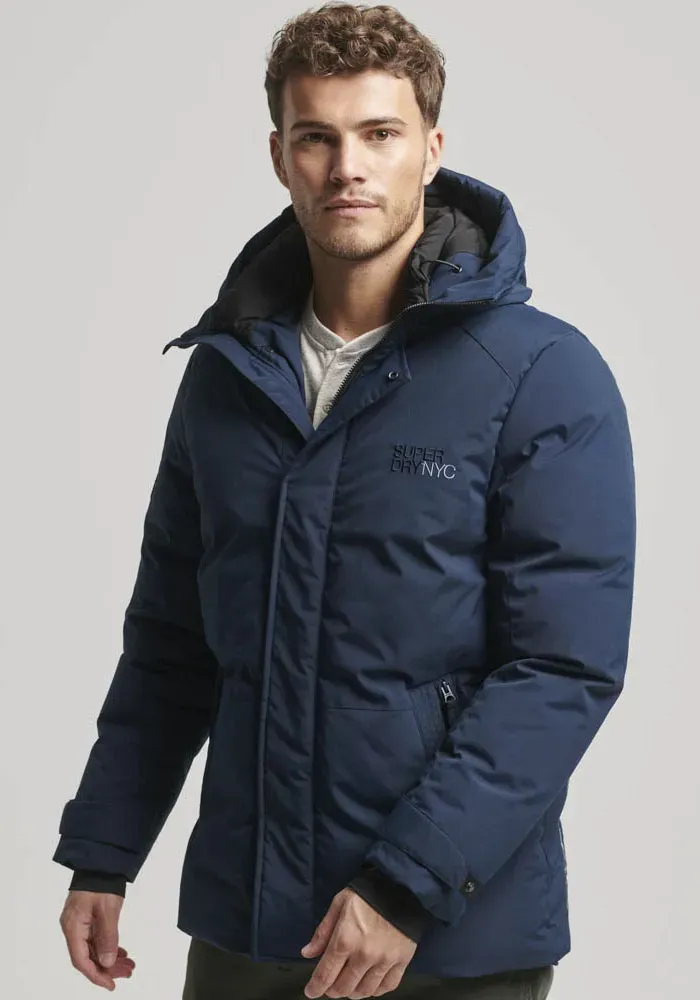 

Стеганая куртка Superdry "CITY PADDED HOODED WIND PARKA", цвет Eclipse Navy