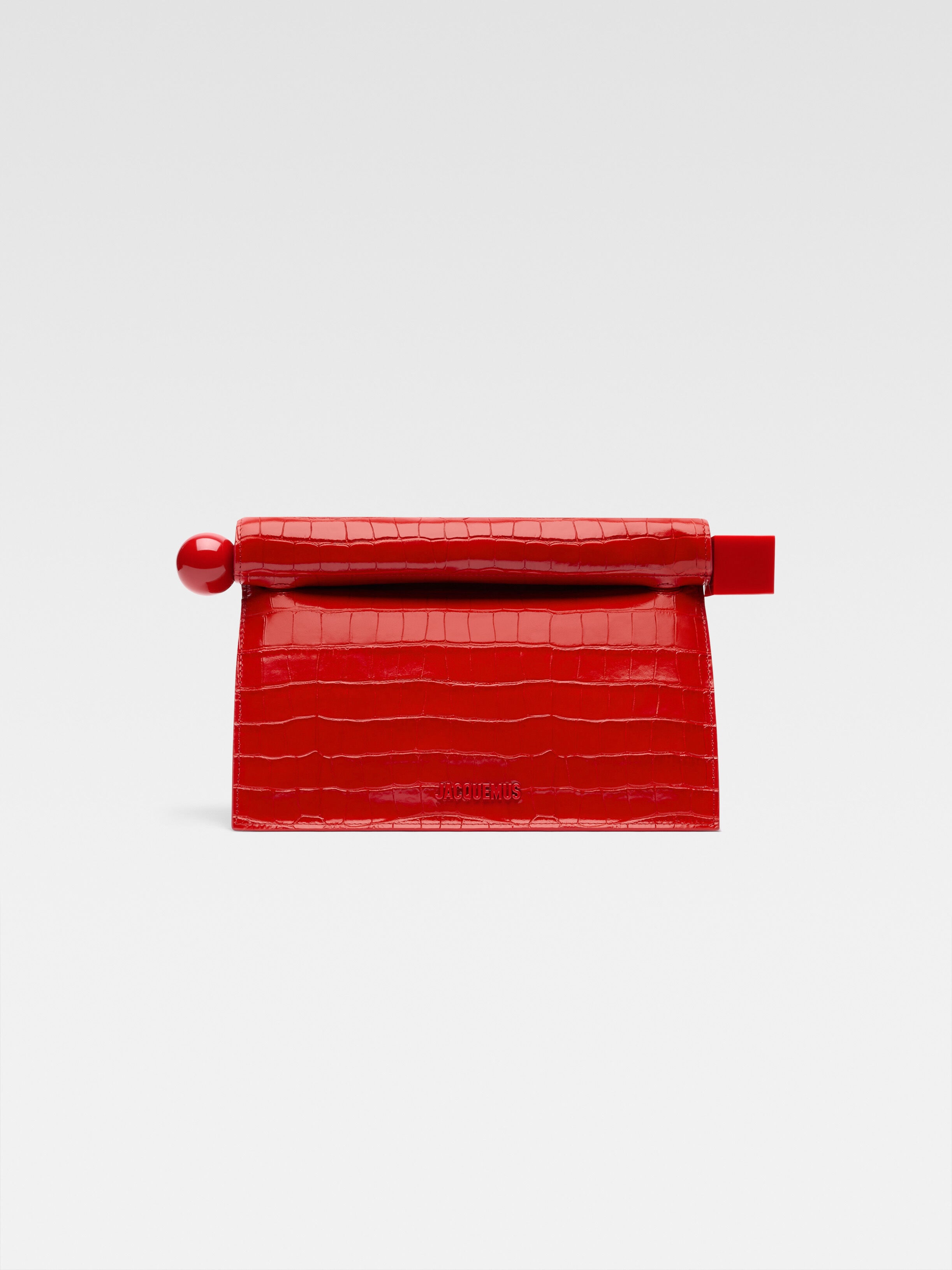 

Клатч Take-out JACQUEMUS The Rond Carré clutch, красный