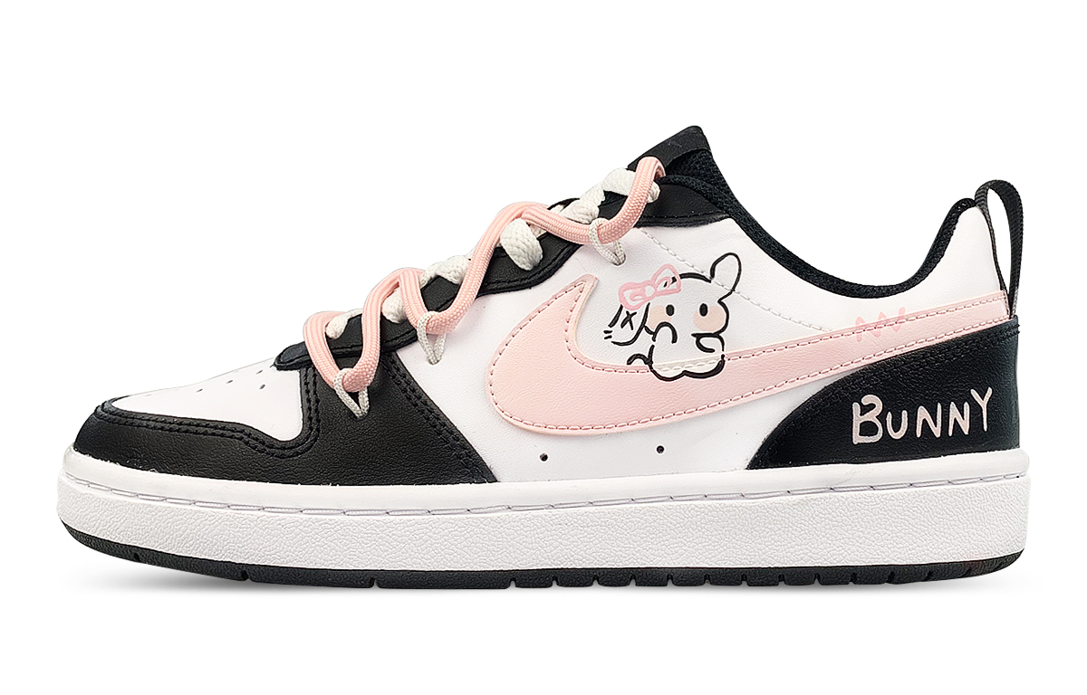 

Кроссовки Nike Court Borough Skateboarding Shoes Women's Low-top White/black/pink, белый