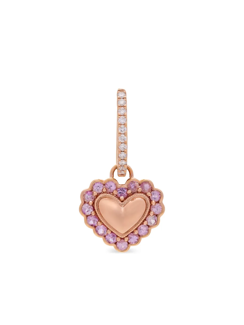 

Серьга-кольцо из розового золота с бриллиантами и сапфиром Kalthams Pavilion Jewellery, розовый