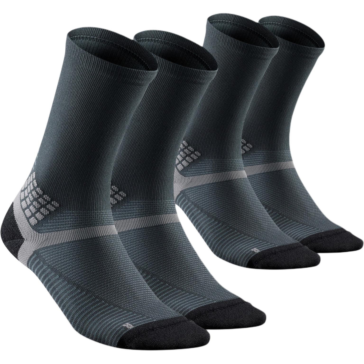 

Высокие носки унисекс 2 шт графитово-серые DECATHLON